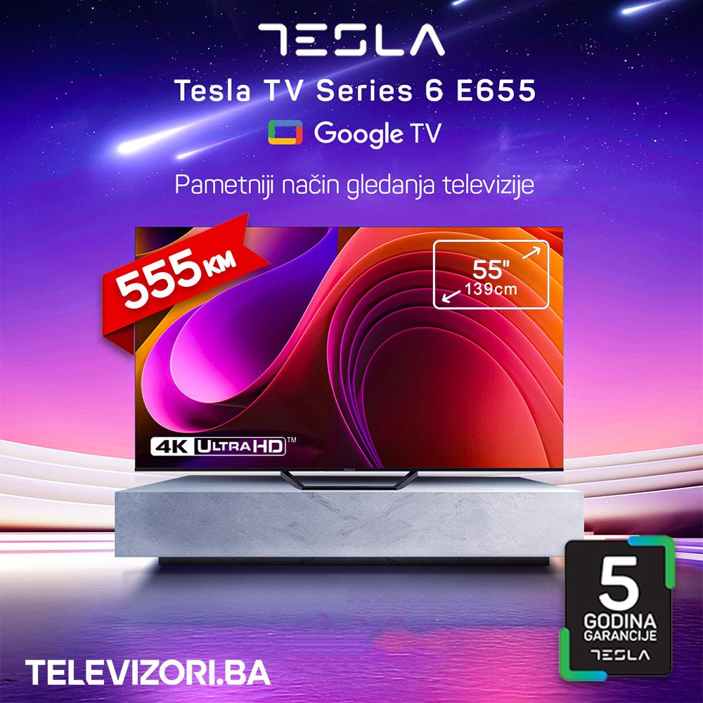 55 TESLA SMART 4K UHD Google TV 55E655BUS