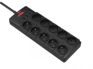 Produžni kabl sa prenaponskom zaštitom 10x Šuko 3x USB-A 1x USB-C