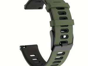 Silikonska narukvica 22mm Smartwatch green - black