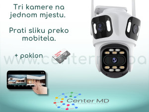 Wifi trostruka pokretna kamera sa tri kamere +SD 64