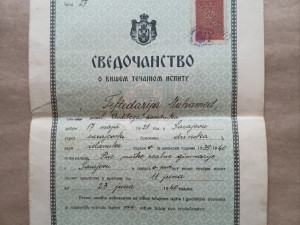 Kraljevina Jugoslavija - svedočanstvo