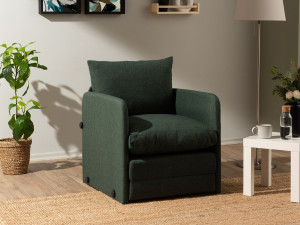 Kauč na razvlačenje s 1 sjedištem Saga Single - Zelena