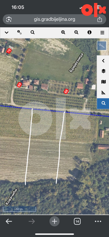 Zemljiste Brijesnica 6.5 4.5 i 4 dunuma 2