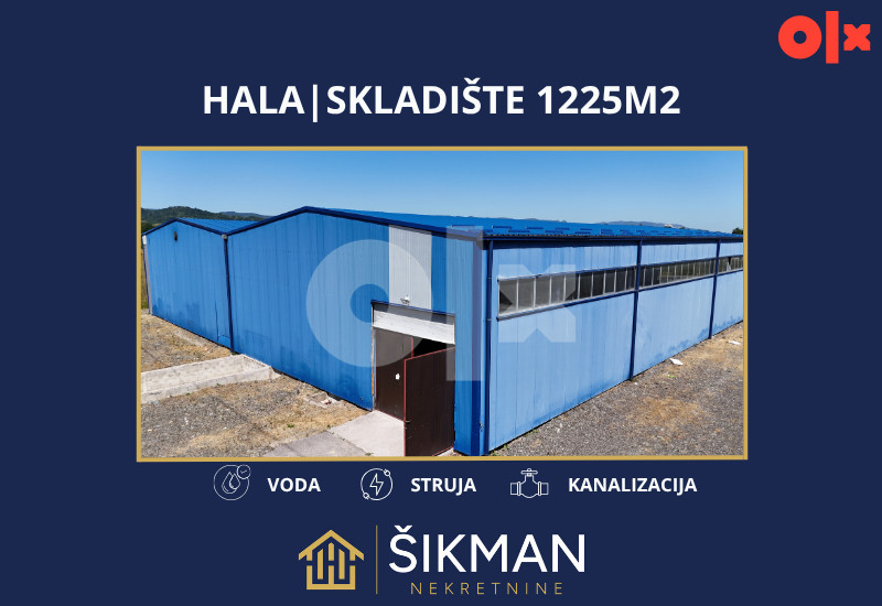 Skladište i hala Prijedor 1225m2