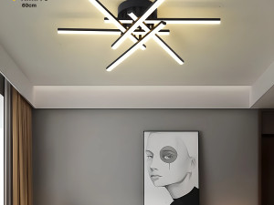 LUSTER PLAFONJERA SAFELUX RIMA-6 - CRNI - LED - 3 OSVJETLJENJA