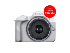 CANON fotoaparat R50 + objektiv RFS18-45 Bijeli