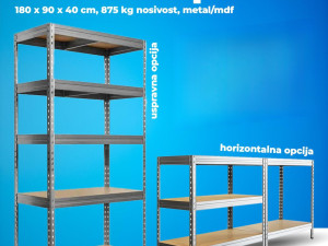 METALNA POLICA expert 180X90X40cm (5X175KG) 875kg