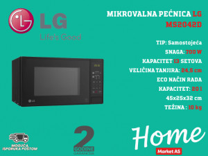 AKCIJA!!! / LG MIKROVALNA PEĆNICA CRNA MS2042D