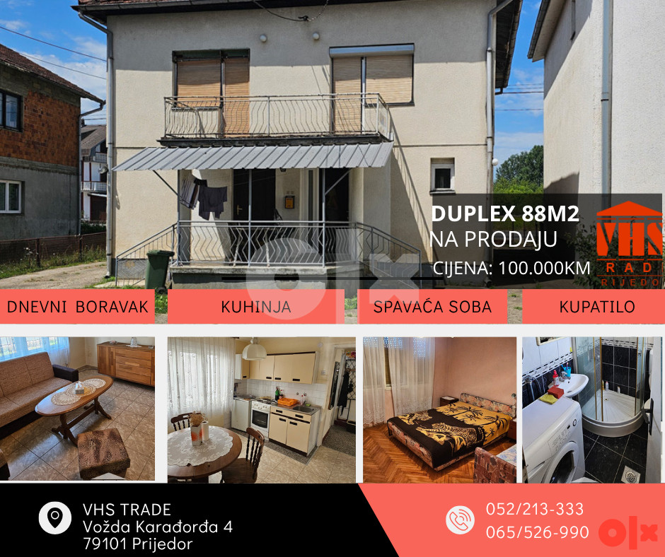Duplex 88m2 Tukovii, Prijedor