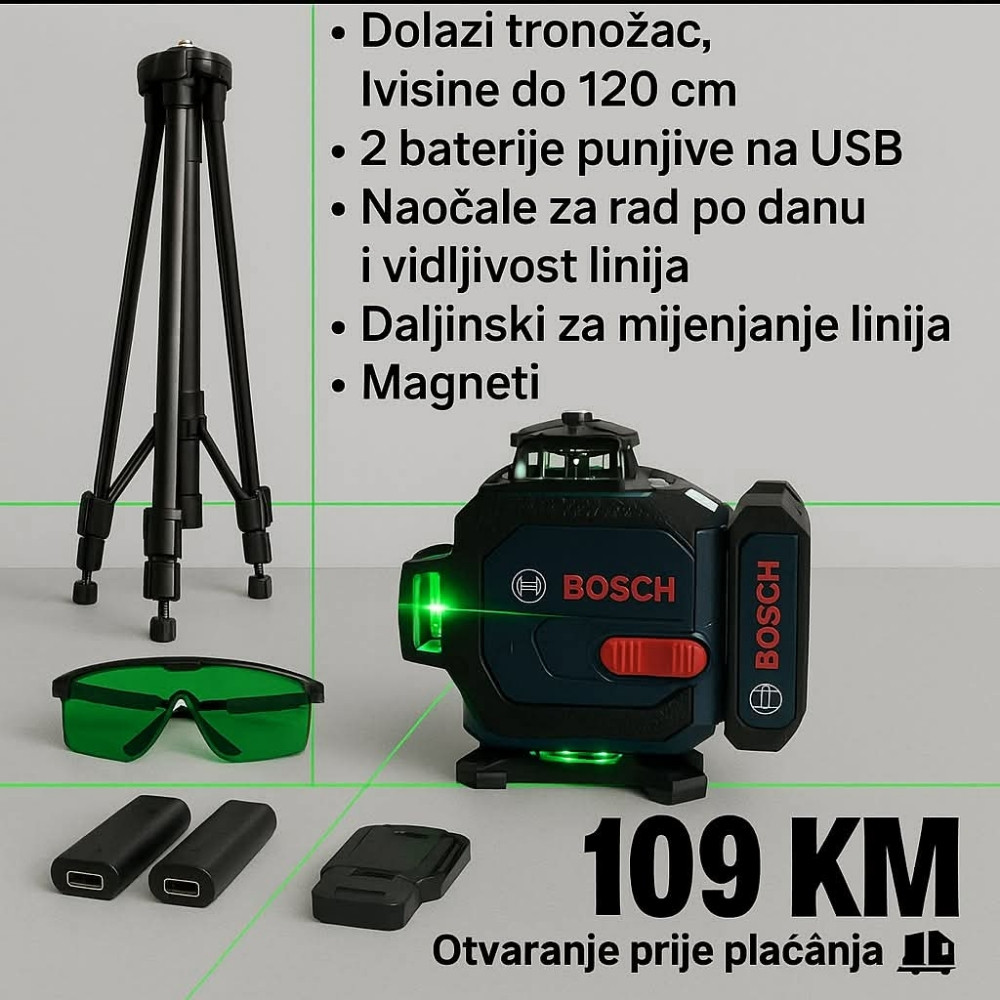 4D LASERSKI NIVELATOR BOSCH+TRONOŽAC