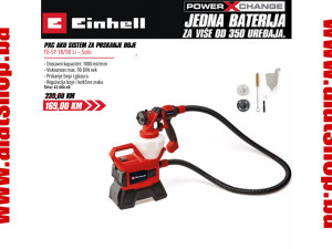 Einhell aku pištolj šprica za farbanje PXC TE-SY 18/90 Li-Solo