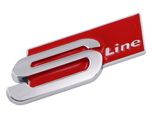 Metalni natpis S Line veliki crveni