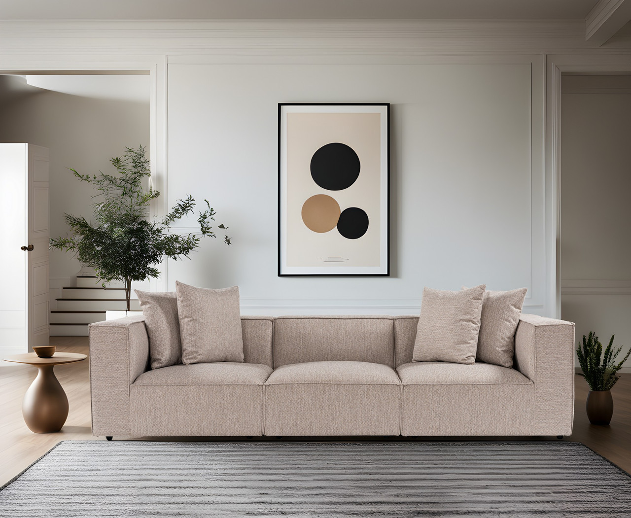 Sofa s 3 sjedala Sora 3 - pijesak bež a.g