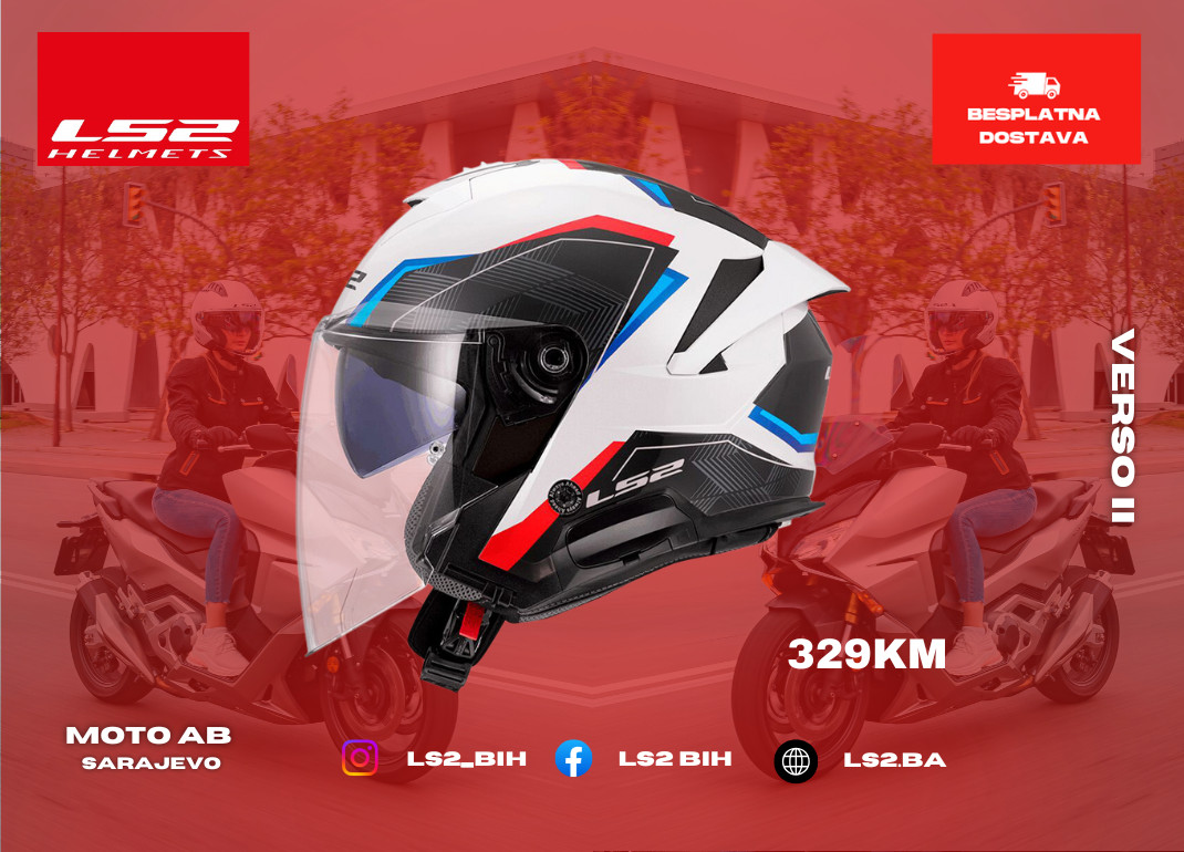 LS2 Verso II Kaciga za Motor/Skuter/Quad