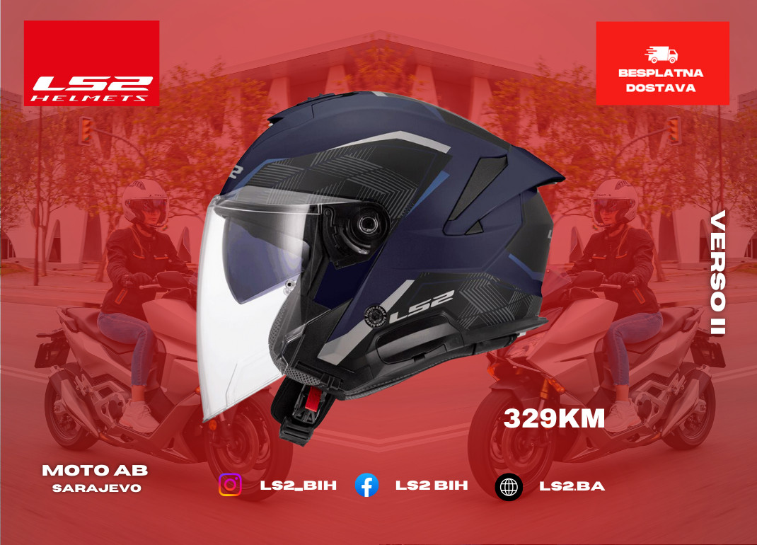 LS2 Verso II Kaciga za Motor/Skuter/Quad
