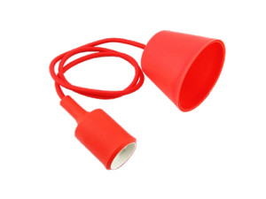 Kabel s grlom Green Tech E27 grlo plastika, crvena boja, 1,5 m