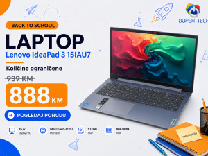 Laptop Lenovo IdeaPad 3 15IAU7; i5-1235u 512GB 8GB DOPER B2S