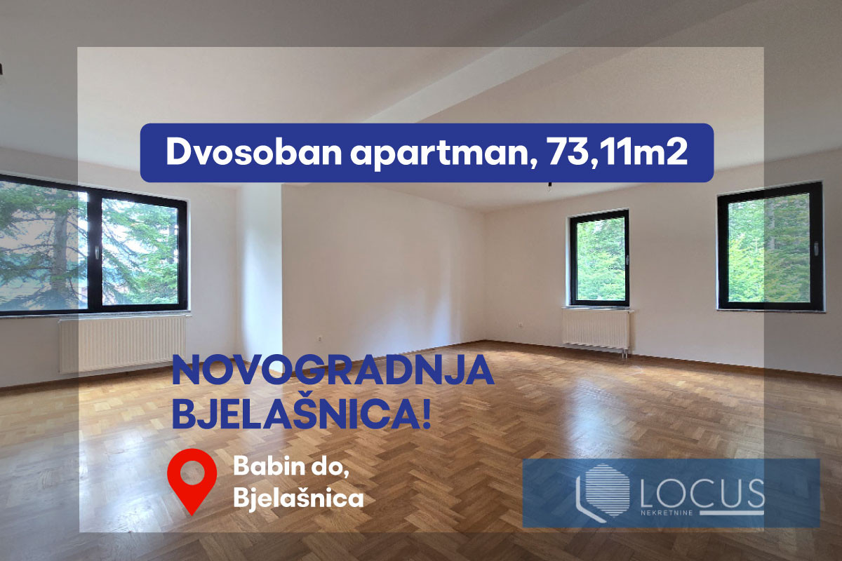 NOVOGRADNJA BJELAŠNICA! Apartman s ostavom 73m2