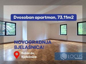 NOVOGRADNJA BJELAŠNICA! Apartman s ostavom 73m2