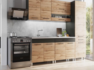 Mala kuhinja 2,1 metara Kuhinja mini hrast boja