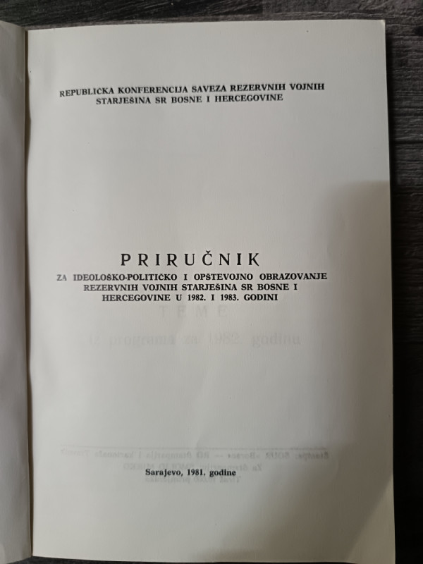 Priručnik za vojno političko obrazovanje SFRJ