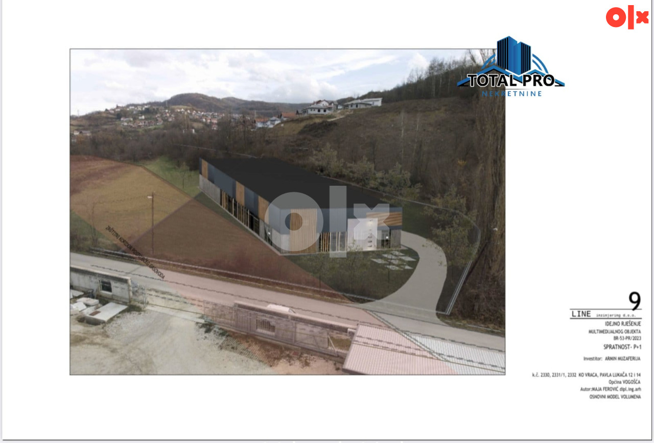 TOTAL PRO / Zemljište sa urbanističkom 7.869 m2 / Vogošća