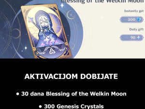 Genshin Impact - Welkin Moon Blessing - 30 dana