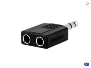 Audio adapter 6.35mm na 2x 6.35mm stereo 000093