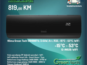 Klima Green Tech 12000BTU 3.4kW  A++