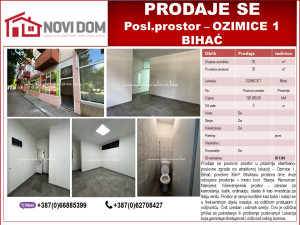 PRODAJE SE - Poslovni prostor - Ozimice 1 - BIHAĆ2