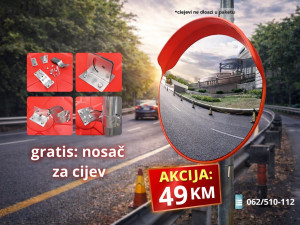 SAOBRAĆAJNO OGLEDALO 60 cm KONVEKSNO OGLEDALO za uglove