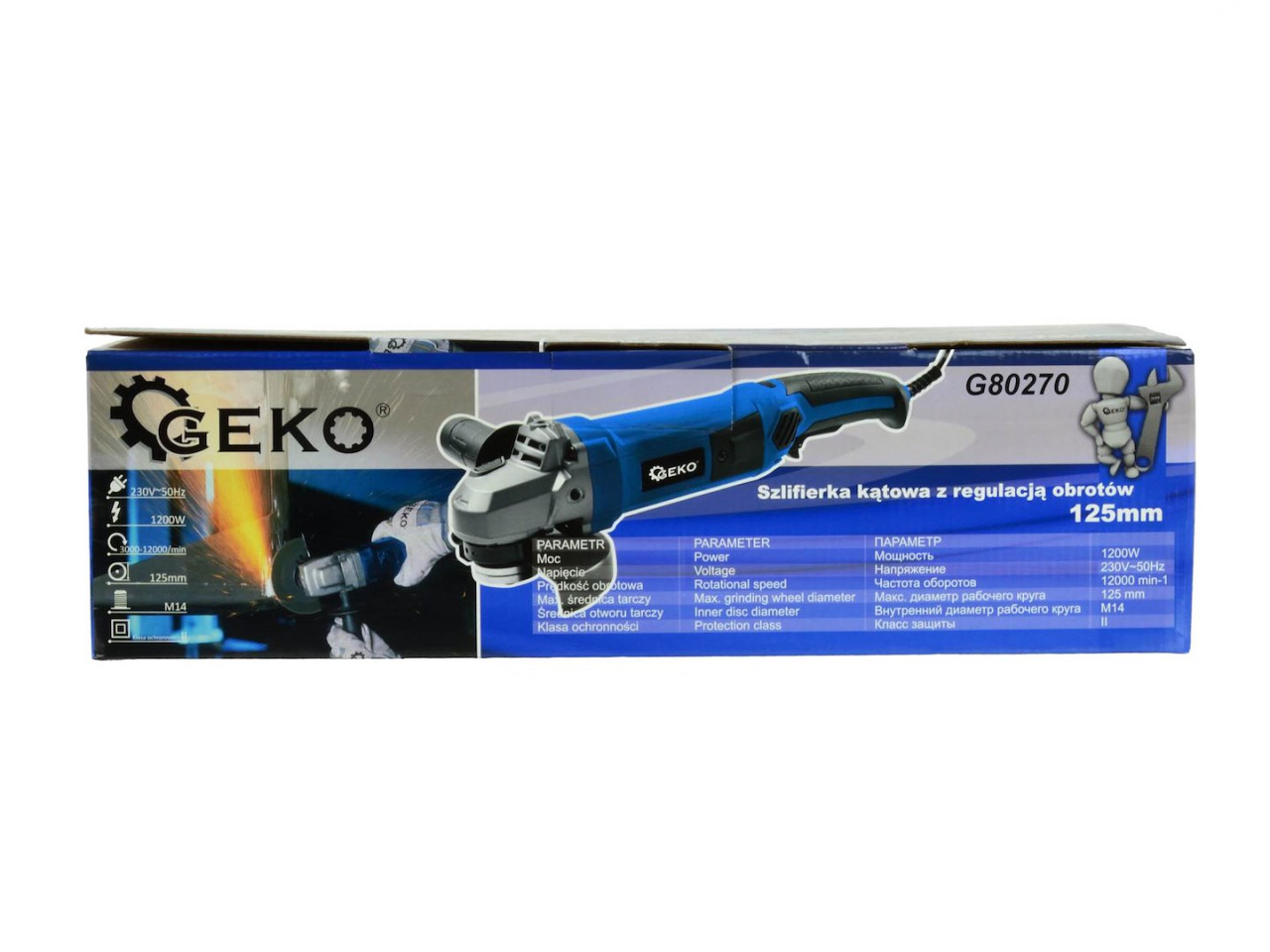 Električna Ugaona Kutna Brusilica 125mm 1200W G80270 Geko - Image 7