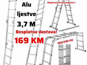 ALU LJESTVE 3,7 METARA SKELA MERDEVINE MOLERSKE
