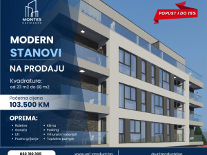 Novogradnja Stan Sarajevo 41,34 m2 - S201 - Parking gratis Akcija