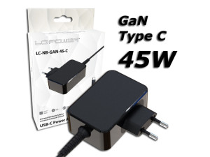 LC-Power USB GaN punjač 45W Punjač za laptope, USB-C,5-20V, 2....