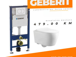 Ugradbeni vodokotlić Geberit+WC šolja Veneto