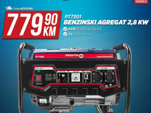 Praktik Agregat 2.8kw benzin PT7301