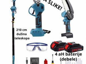 Aku Teleskopski set 3u1 pila, aku makaze RAČUN PRI KUPOVINI