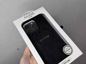 BRENDIRANA MASKICA ZA IPHONE 16 PRO MAX GUESS CRNA MASKA