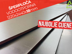 ŠPERPLOČA VODOOTPORNA 1220x2440x18mm (oplata)