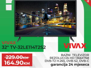TELEVIZOR TV VIVAX 32" 32LE114T2S2 AKCIJA