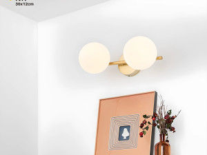 ZIDNA LAMPA SAFELUX IVA - ZLATNA - 2 KUGLE