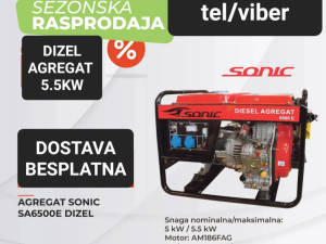 AGREGAT SONIC SA6500E DIZEL 5.5KW MONOFAZNI