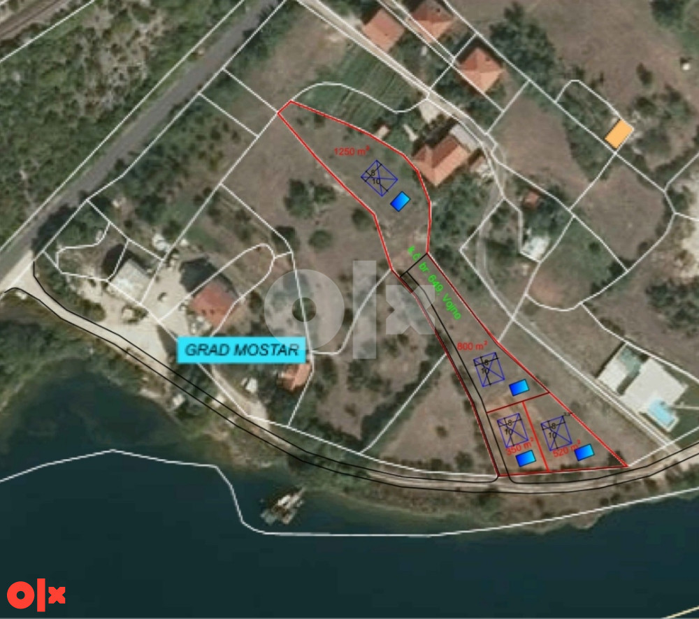 Zemljište u Vojnu, direktno uz jezero! Parcela 3199m2. 2