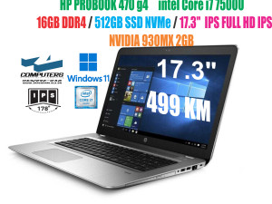 LAPTOP HP I7 7500/NVIDIA 930MX / 16GB DDR4/512 SSD/17.3"