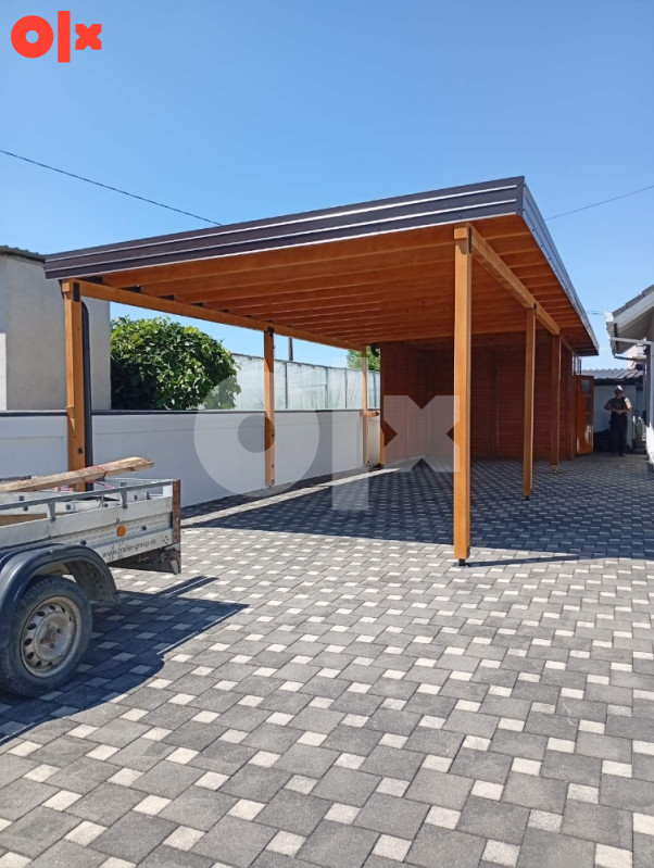 Garaža Karport Ostava Dvorišna kućica Drveni-Montažni CARPORT 3