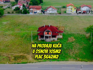 Kuća u osnovi 105m2 sa 3642m2 placem Aleksandrovac
