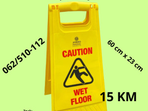 Znak klizav pod OPREZ KLIZAV POD upozorenje