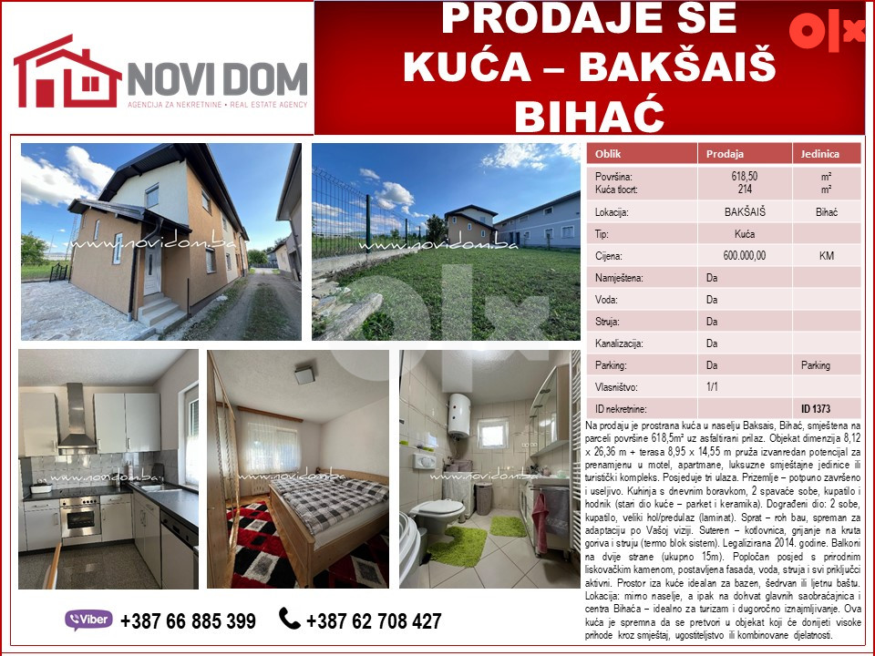 PRODAJE SE - Kuća - BAKŠAIŠ - BIHAĆ
