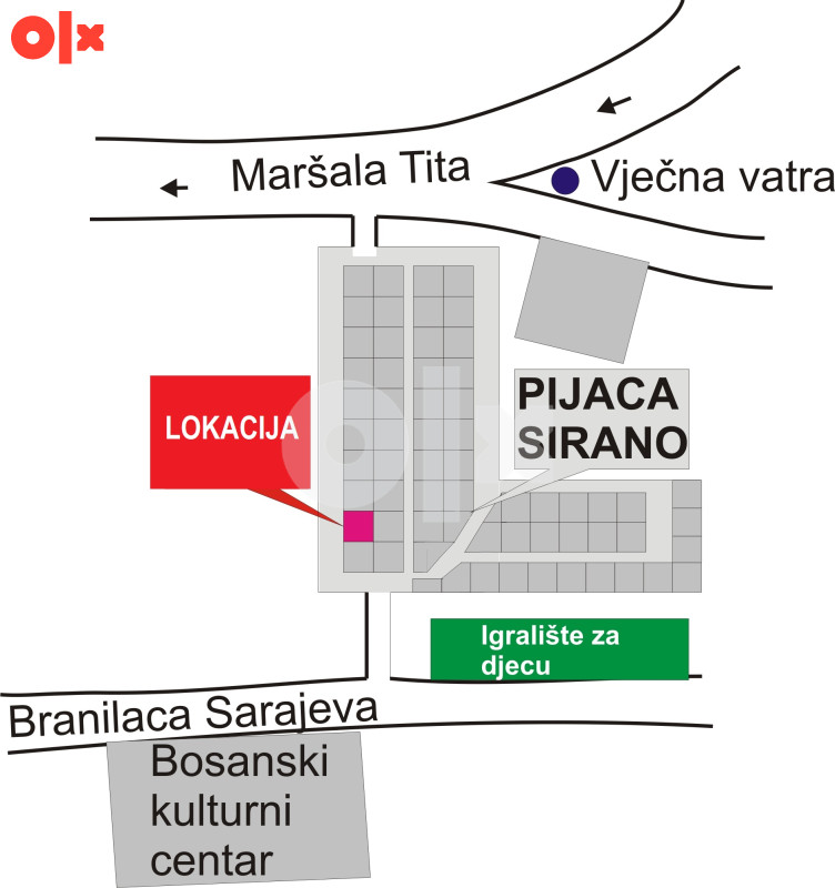Poslovni prostor Pijaca Sirano - Centar. Top lolacija.